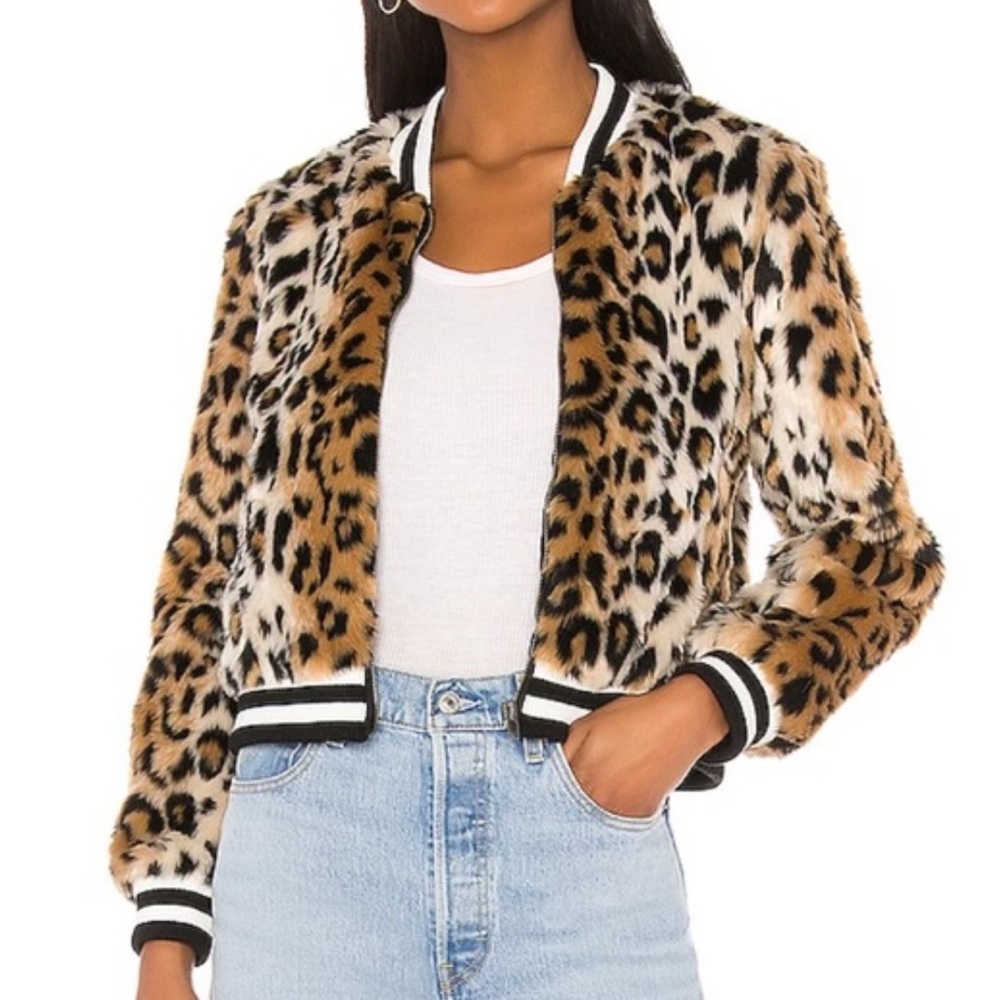 Jack by BB Dakota Clever Girl Leopard Faux Fur